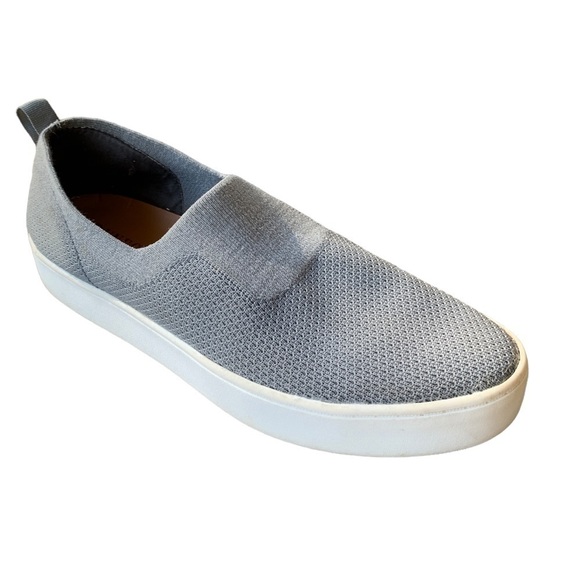 Dunes Gray Knit Slip On Sneakers Size 9.5 One Inch Platform Soles Minimalist - Picture 9 of 9